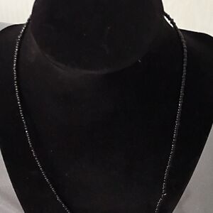 Elegant Black Beaded Necklace